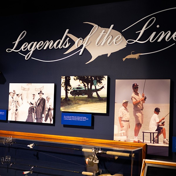 Fishing history exhibit inside the Florida Keys History & Discovery Center