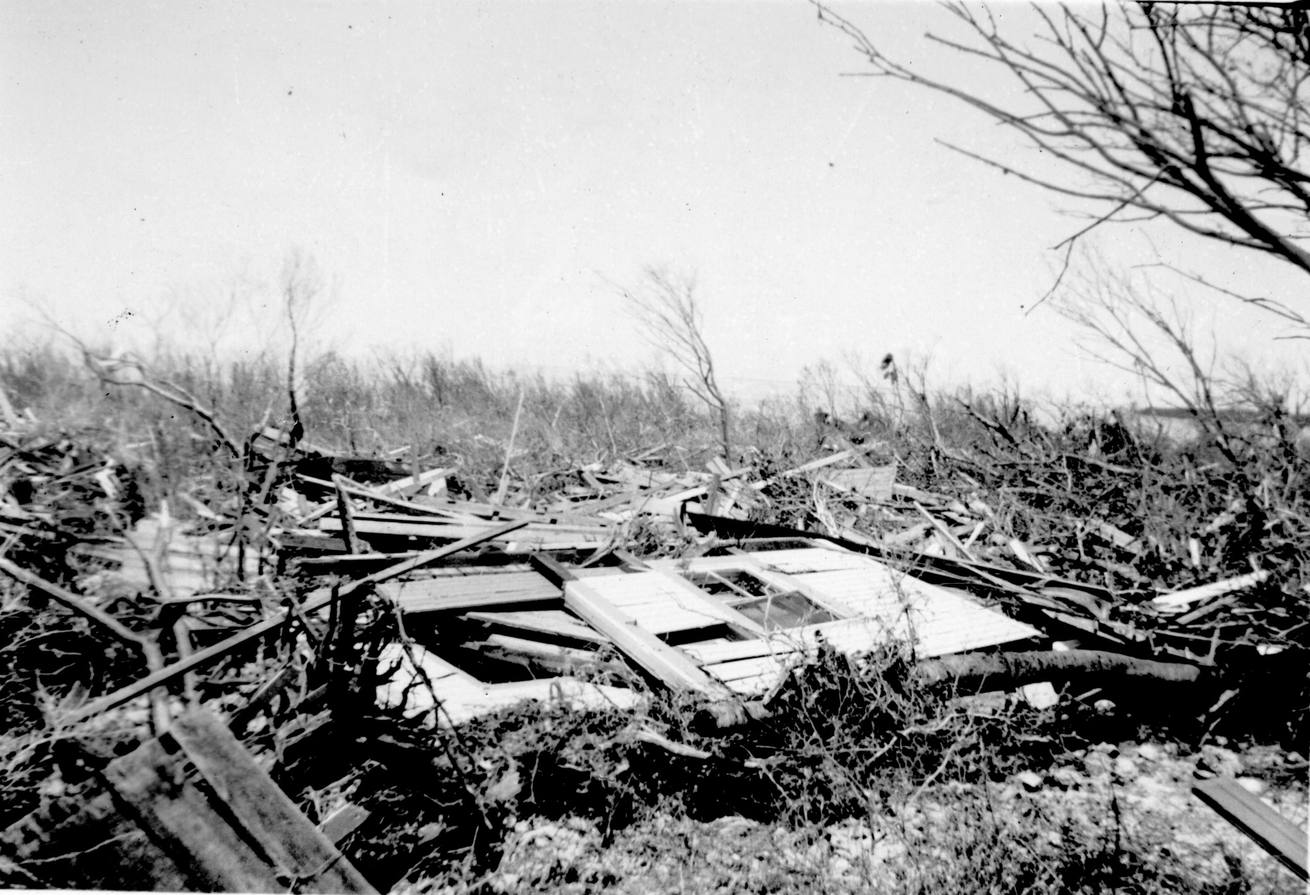 A house destroyed in the Upper Florida Keys after the 1935 Labor Day Hurricane