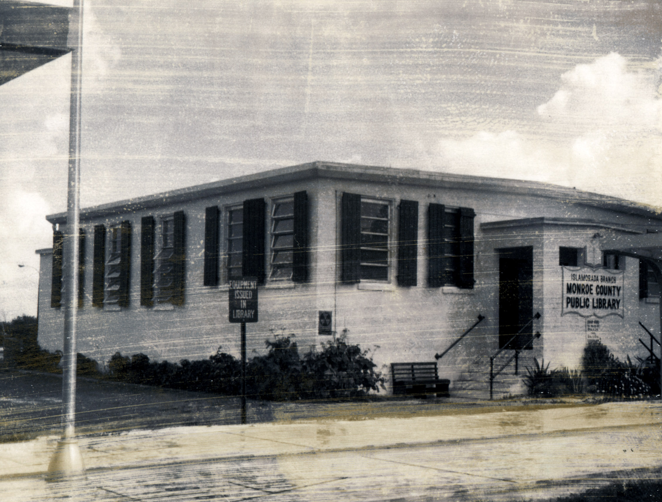 The Monroe County Public Library branch in Islamorada on Upper Matecumbe Key, about 1965