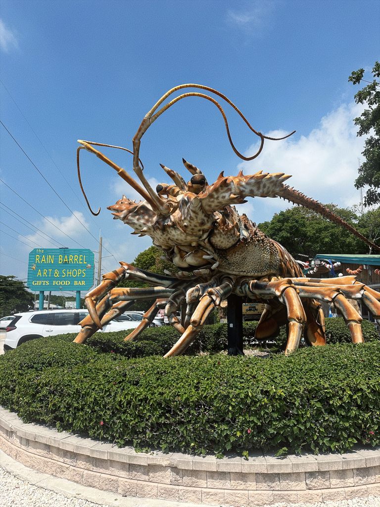 The famous lobster statue in Key Largo, Florida